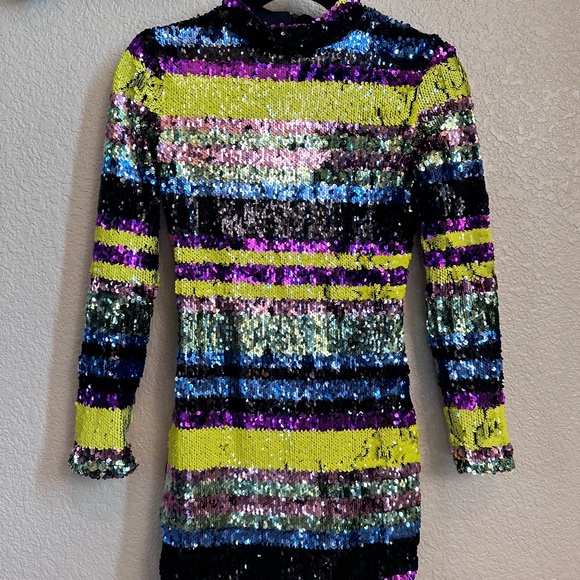 Multicolor Sequin Minidress - Picture 1 of 3